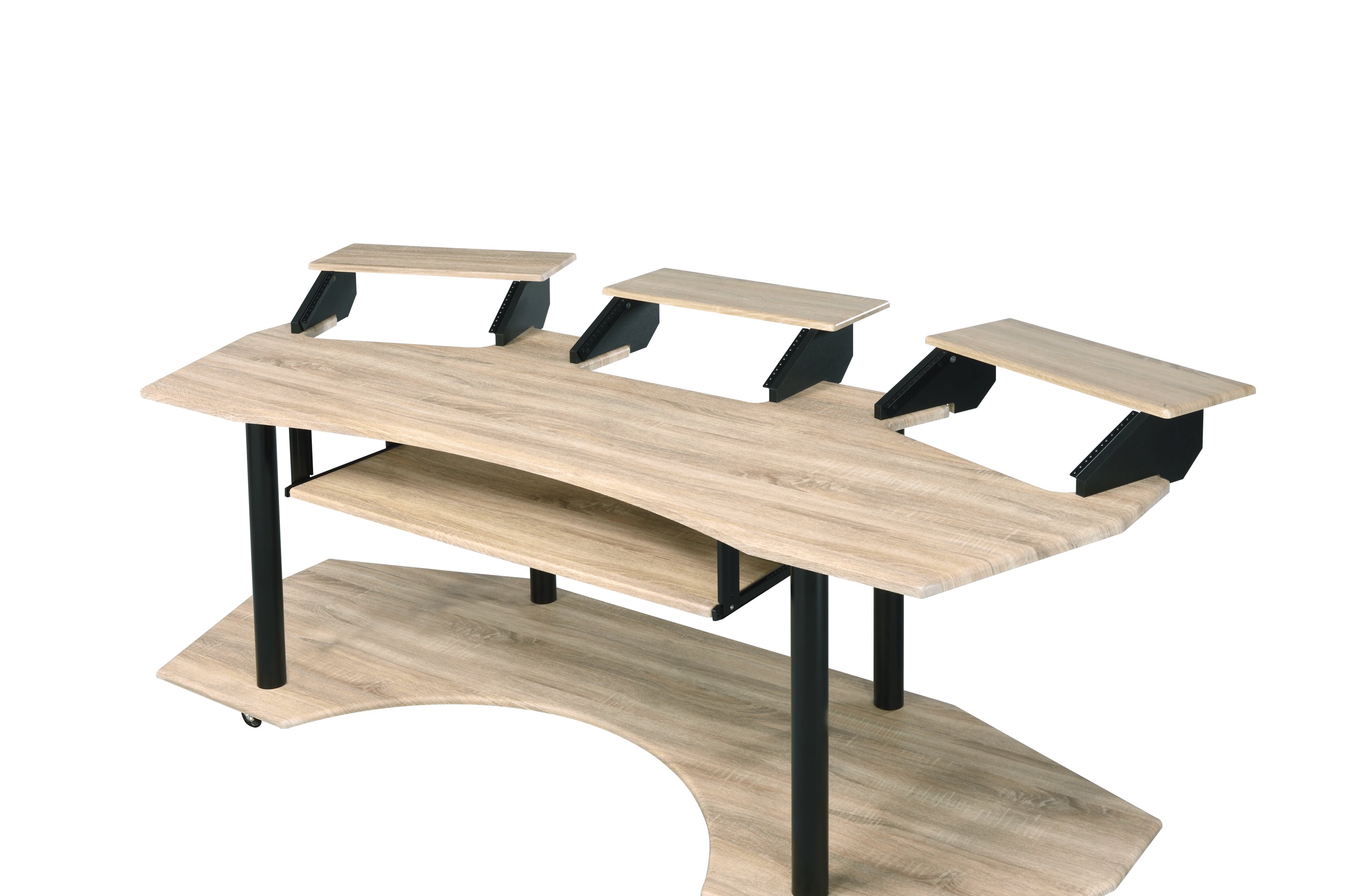 83' Eleazar Natural Oak Finish Music Recording Studio Desk