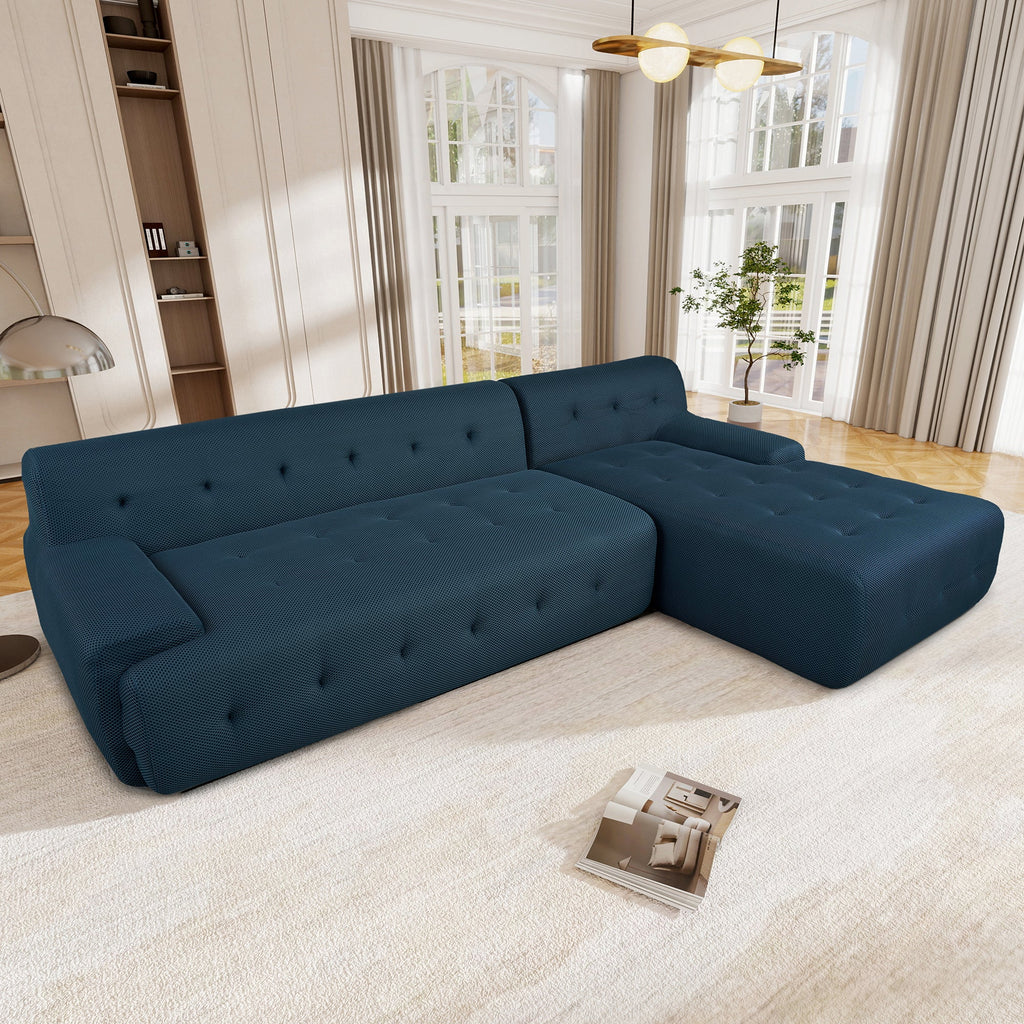 U_Style Modern Large L-Shaped Modular Sofa, Minimalist Style, 2-Piece Set with Free Combinations, Suitable for Living Rooms, Apartments, and Lounges