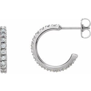 14K Yellow Gold 1/3 CTW Lab-Grown Diamond French-Set 10 mm Huggie Hoop Earrings – image 3