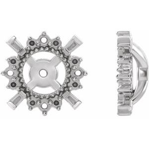 Platinum 4.9 mm ID Earring Jacket Mounting