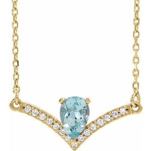 Accented V Necklace or Center