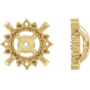 14K Yellow Gold 4.9 mm ID Earring Jacket Mounting