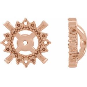 14K Rose Gold 4.9 mm ID Earring Jacket Mounting