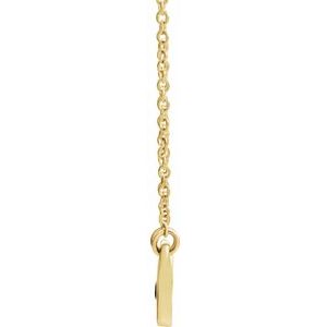 14K Yellow Gold Natural Ruby Heart 16" Necklace