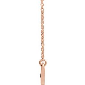 14K Rose Gold Natural Ruby Heart 16" Necklace