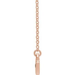 14K Rose Gold Lab-Grown Blue Sapphire Heart 16" Necklace