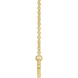 14K Yellow Gold Lab-Grown Emerald Heart 16" Necklace