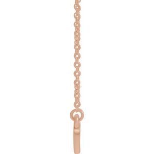 14K Rose Gold Lab-Grown Emerald Heart 16" Necklace