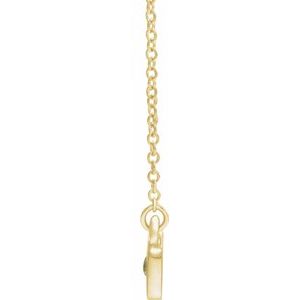 14K Yellow Gold Natural Peridot Heart 16" Necklace
