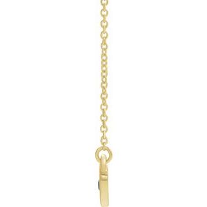 14K Yellow Gold Natural Blue Sapphire Heart 16" Necklace