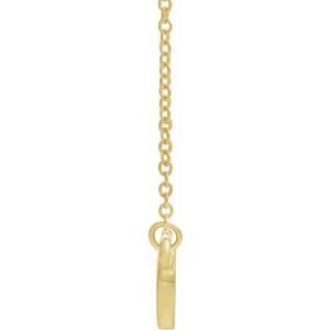14K Yellow Gold Natural Emerald Heart 16" Necklace