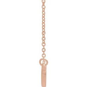 14K Rose Gold Natural Emerald Heart 16" Necklace
