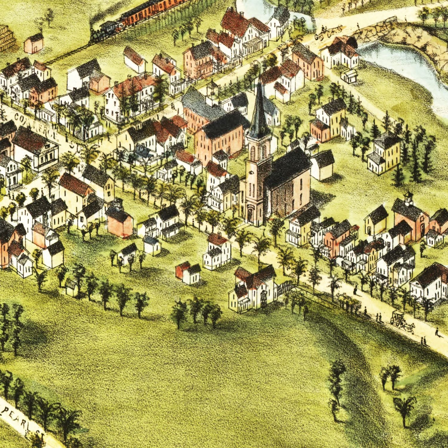 Vintage Map of Clinton, Connecticut 1881
