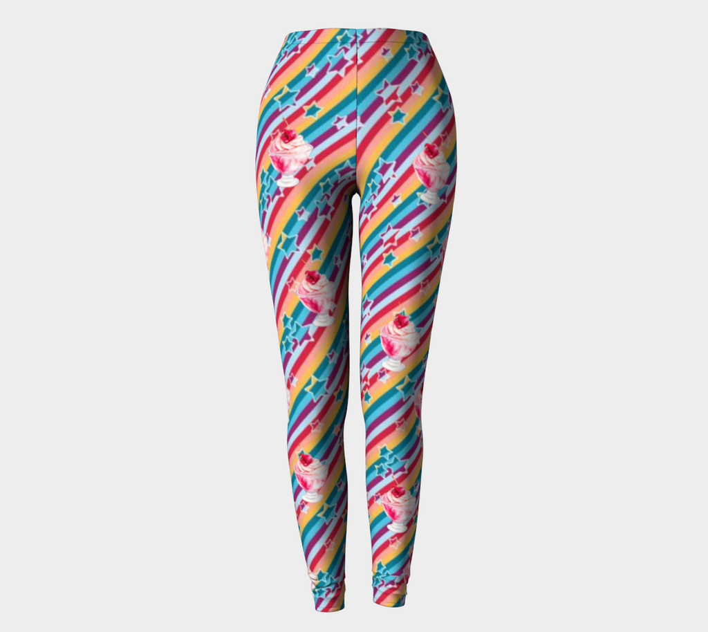 Ice Cream Sundaes with Cherry on Top Leggings