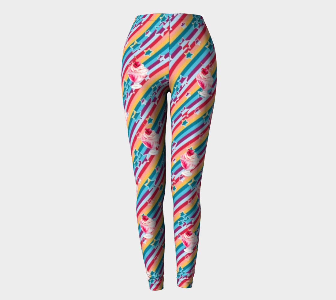 Ice Cream Sundaes with Cherry on Top Leggings