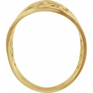 10K Yellow Gold .04 CTW Natural Diamond 3-Initials Script Monogram Ring