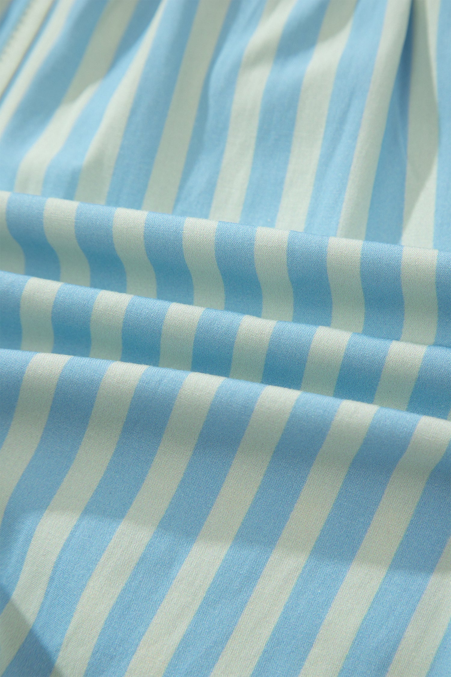Stripe Ruffle Trim Elastic Waist Shorts