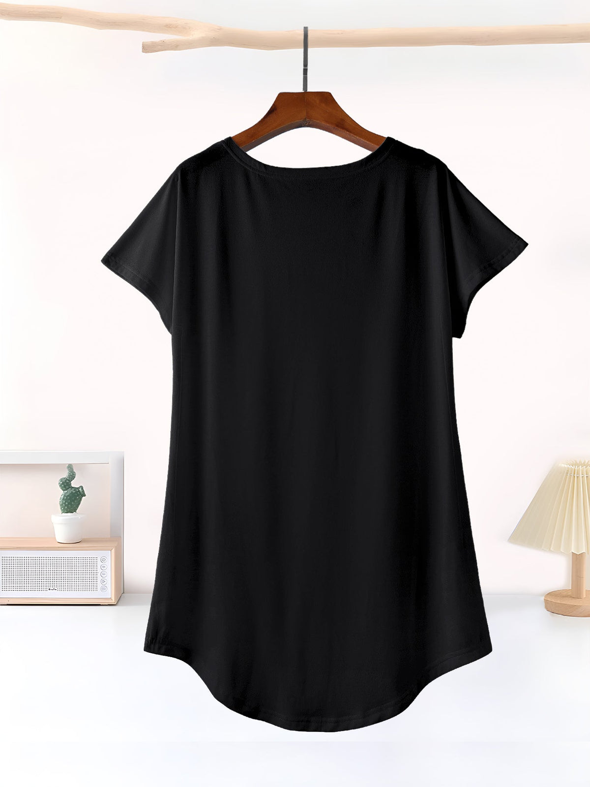 Golden Unicorn Casual Summer T-Shirt Dress for Women (Front Printing)