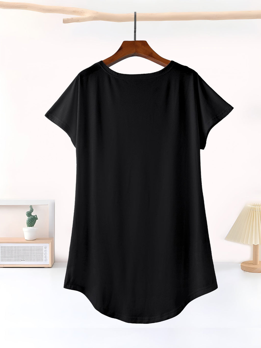 Just a Girl Who Loves Fall Pumpkins Casual Summer T-Shirt Dress for Women (Front Printing)