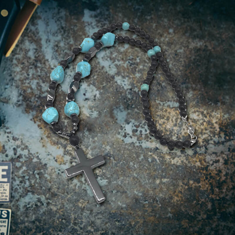 60 cm Turquoise Bead Necklace