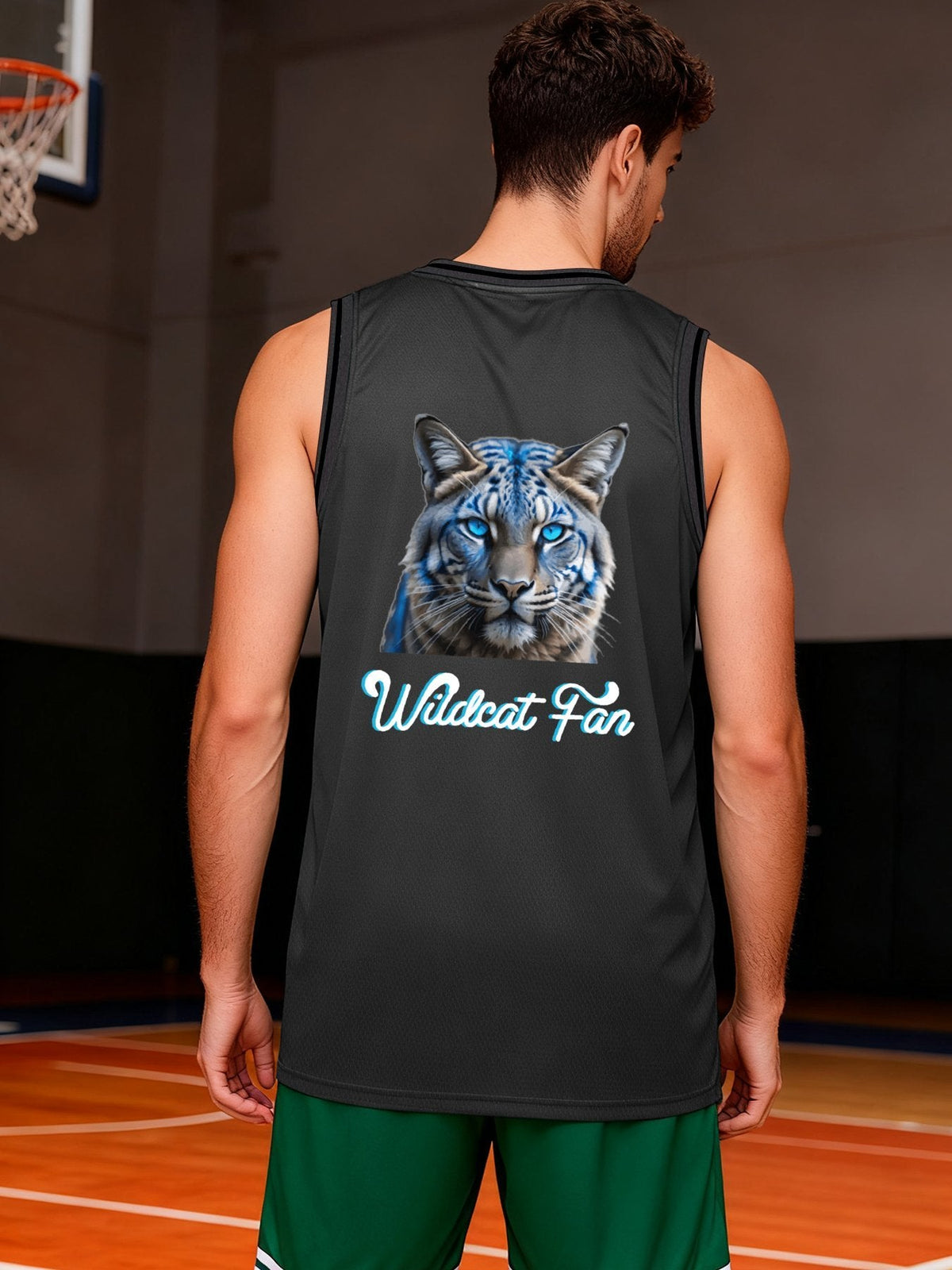 Wildcat Fan Adult Dark Grey Basketball Jersey | Ships From USA