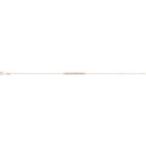 14K Rose Gold 1/8 CTW Natural Diamond Bar 6 1/2-7 1/2" Bracelet – image 2