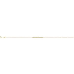 14K Yellow Gold 1/8 CTW Natural Diamond Bar 6 1/2-7 1/2" Bracelet – image 2