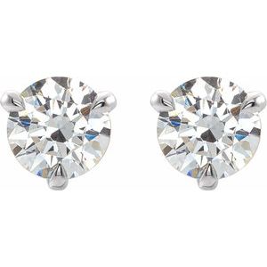Platinum 3 mm Stuller Lab-Grown Moissanite™ Earrings – image 2