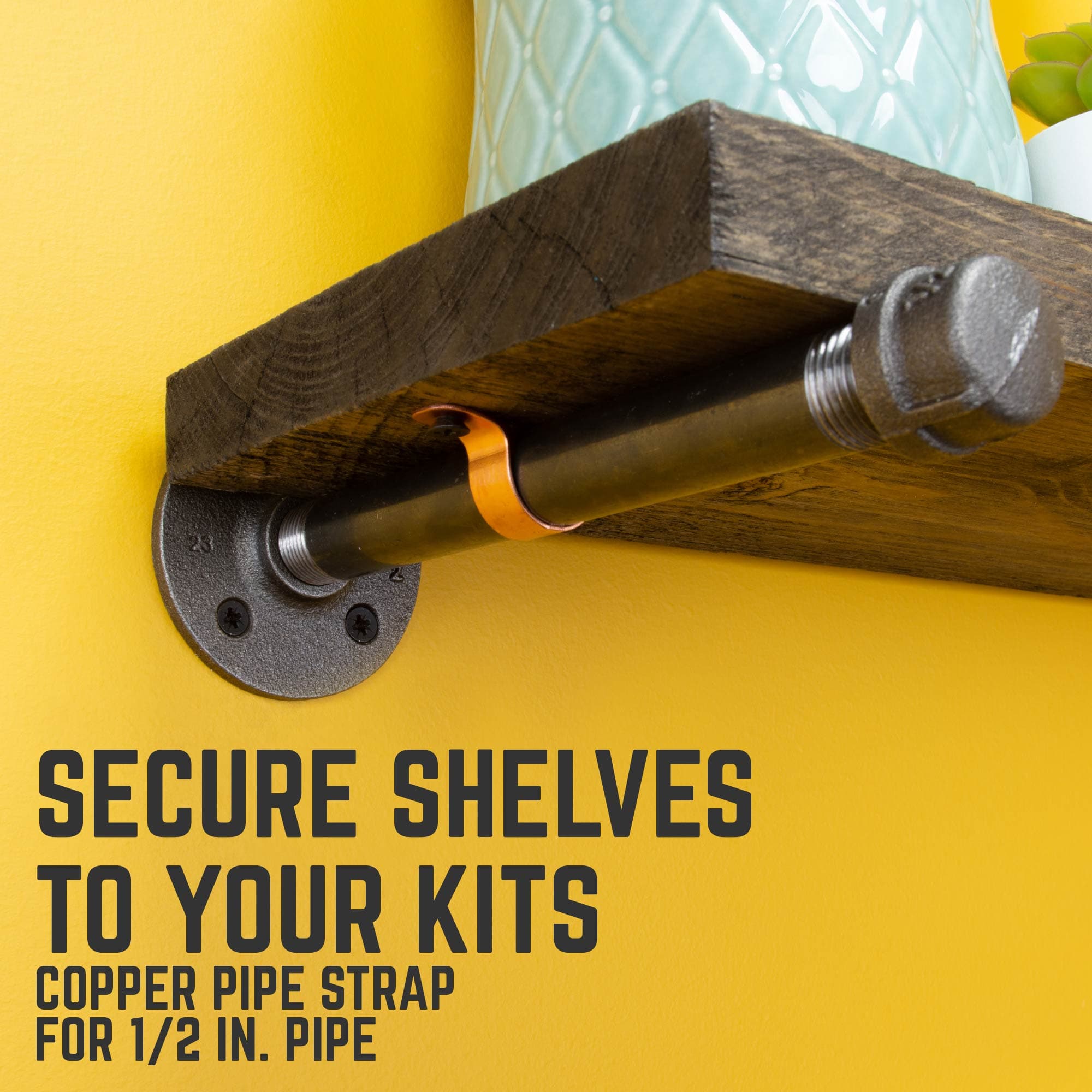 Copper Pipe Strap for 1/2 in. Dia. Black Steel Pipe