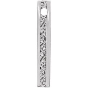 Engravable Sculptural Bar Necklace or Pendant