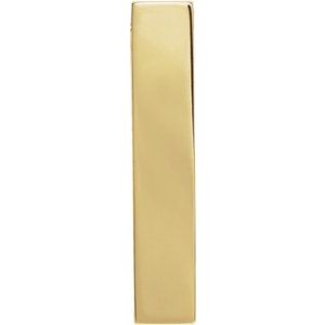 Engravable Sculptural Bar Necklace or Pendant