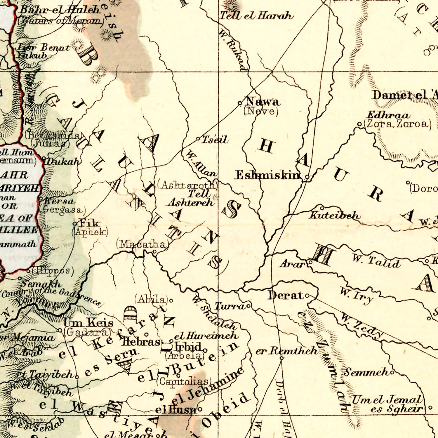 Vintage Map of Palestine 1871