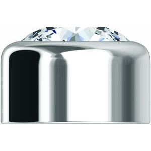 14K White Gold 8 mm Round Low Bezel Setting