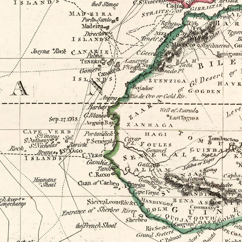 Vintage World Map 1841