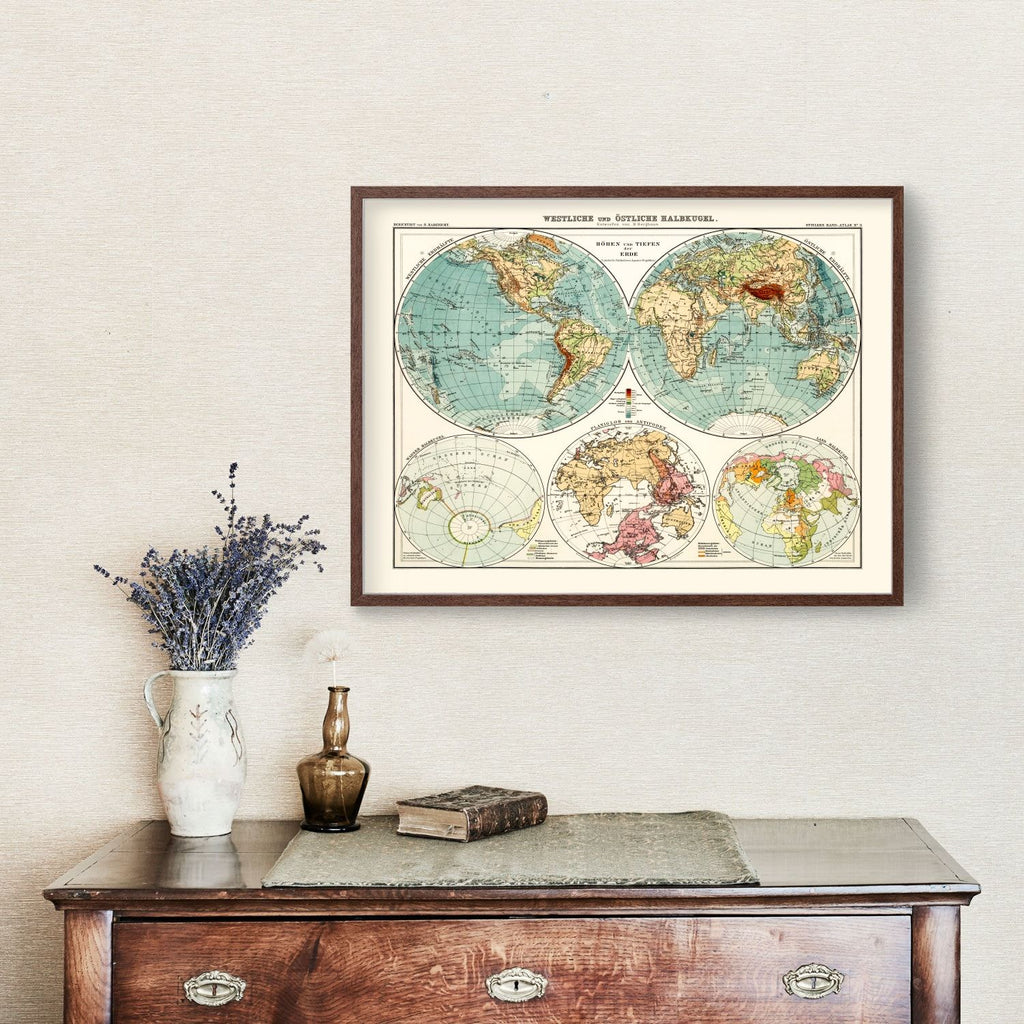 Vintage World Map 1911
