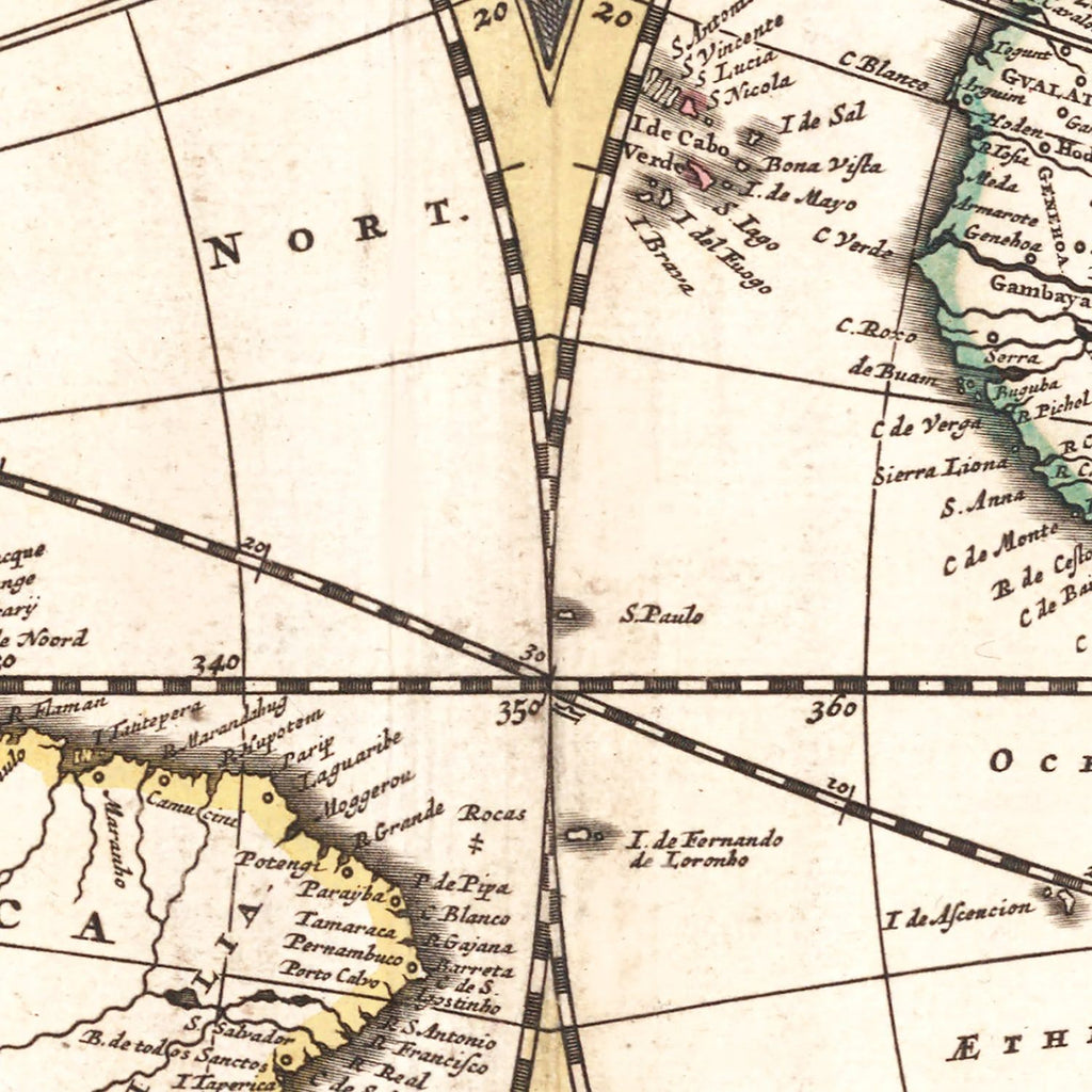 Vintage World Map 1682