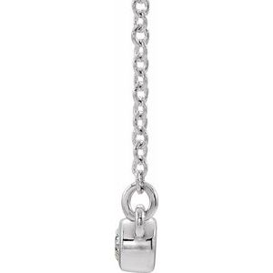 Bezel-Set Bar Necklace or Center