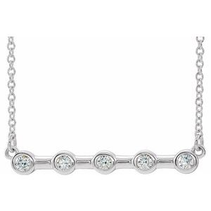 Bezel-Set Bar Necklace or Center