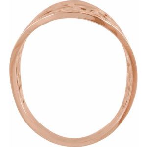 14K Rose Gold .04 CTW Natural Diamond 3-Initials Script Monogram Ring