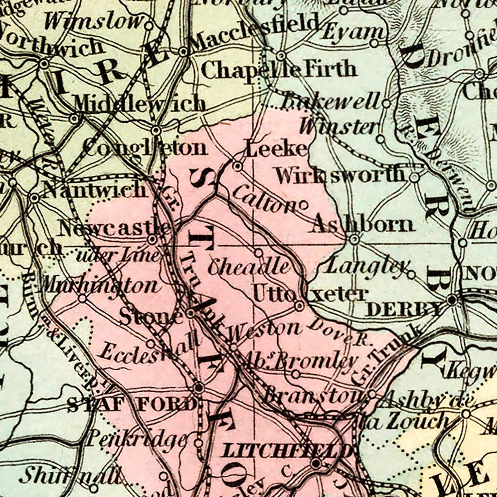 Vintage Map of England 1842