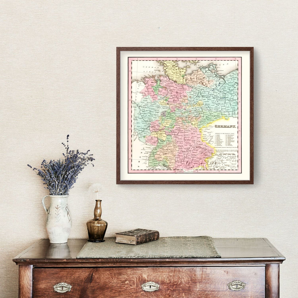 Vintage Map of Germany 1842