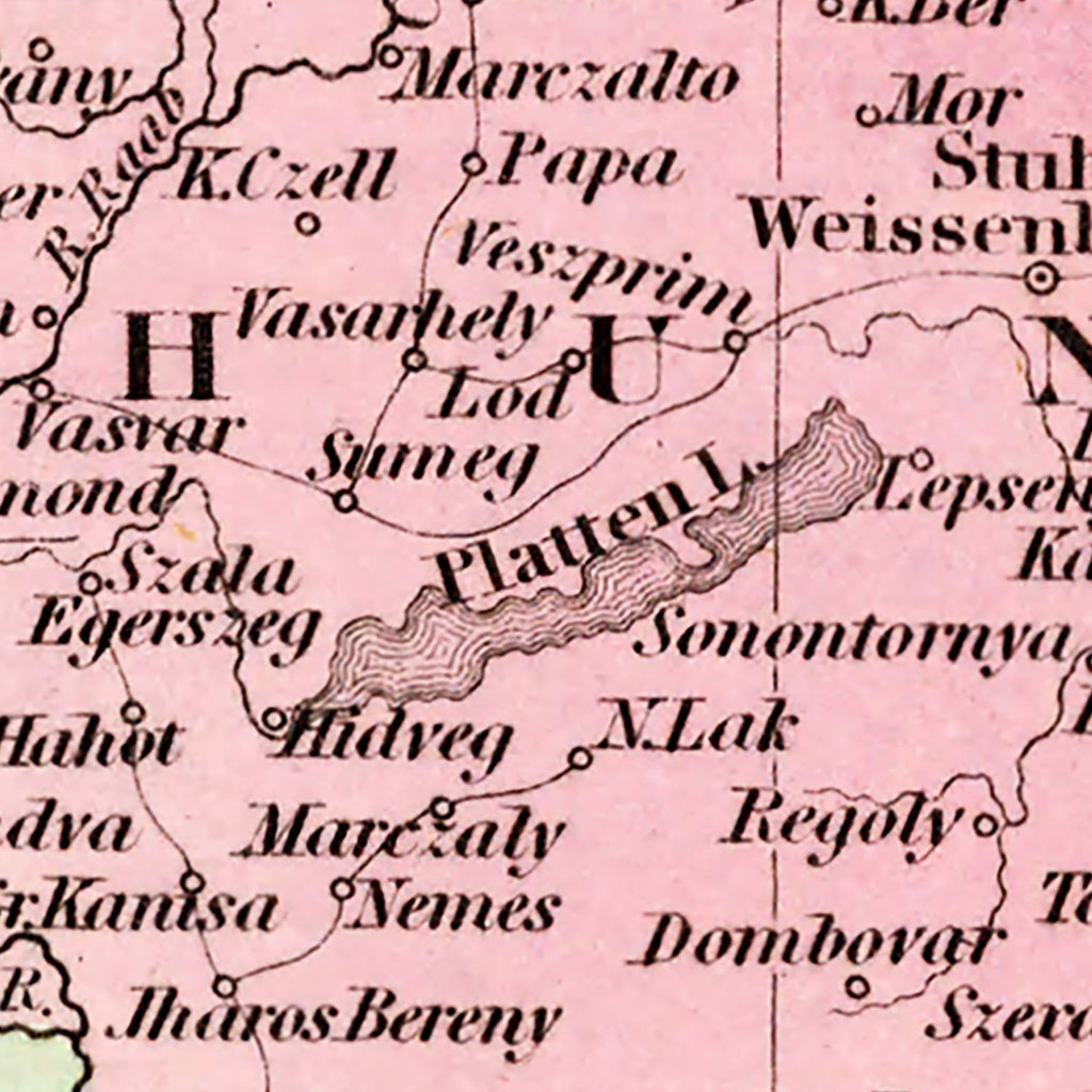 Vintage Map of Austria 1836