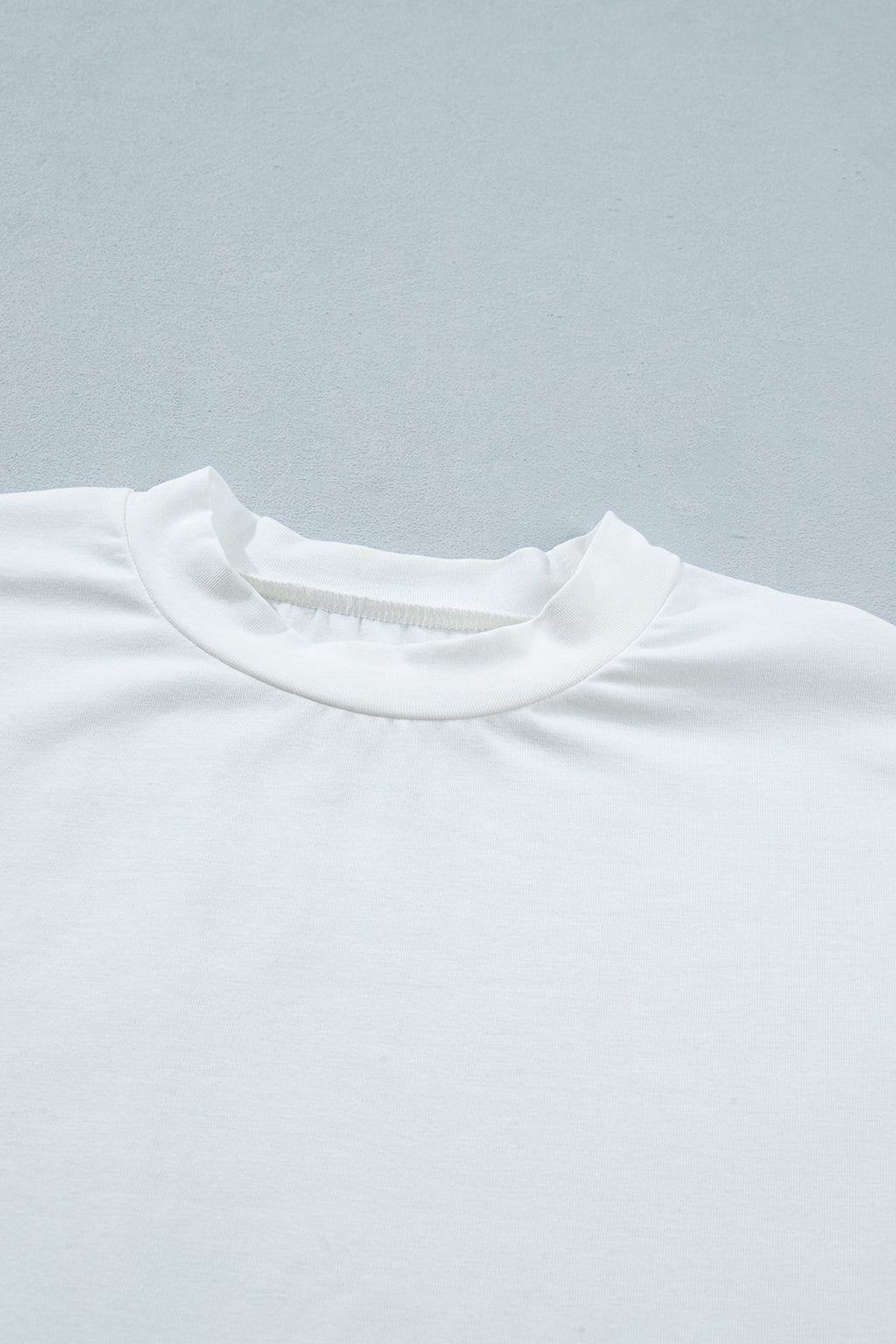 Solid Asymmetric Lace Hem Patchwork T-Shirt