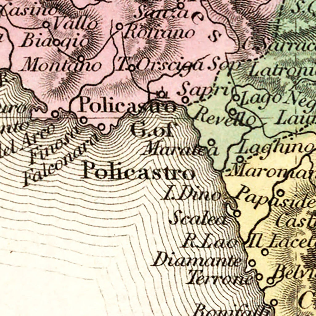 Vintage Map of Italy 1836