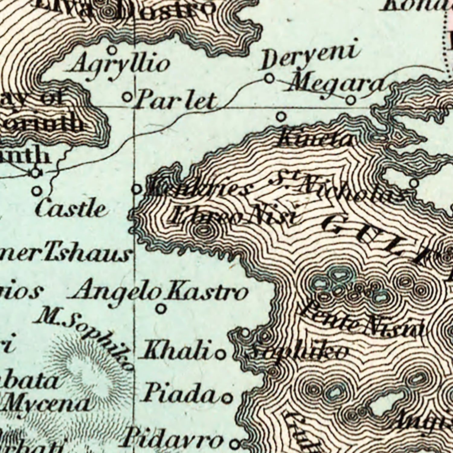 Vintage Map of Greece 1842