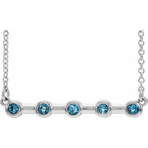 Bezel-Set Bar Necklace or Center