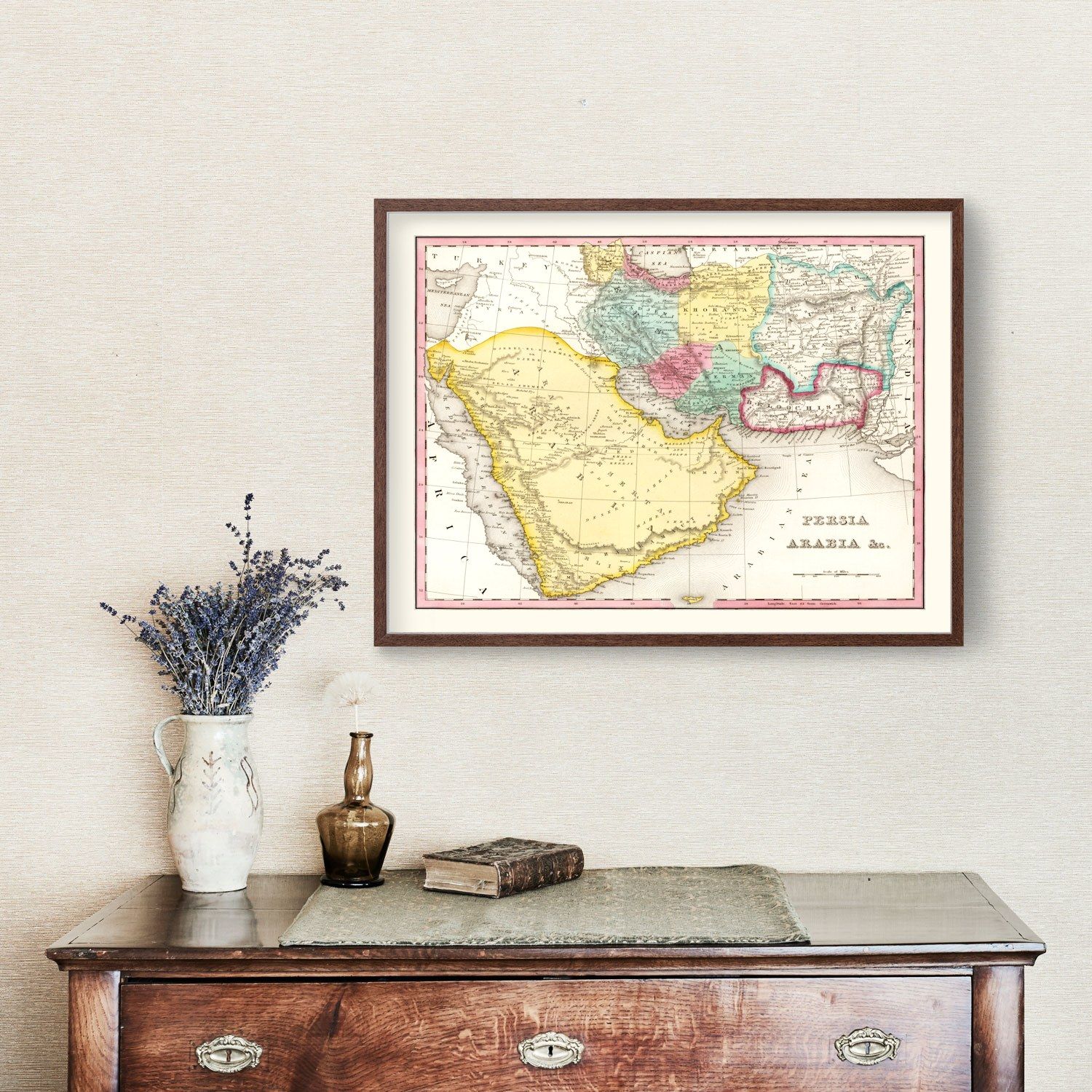 Vintage Map of Persia & Arabia 1836