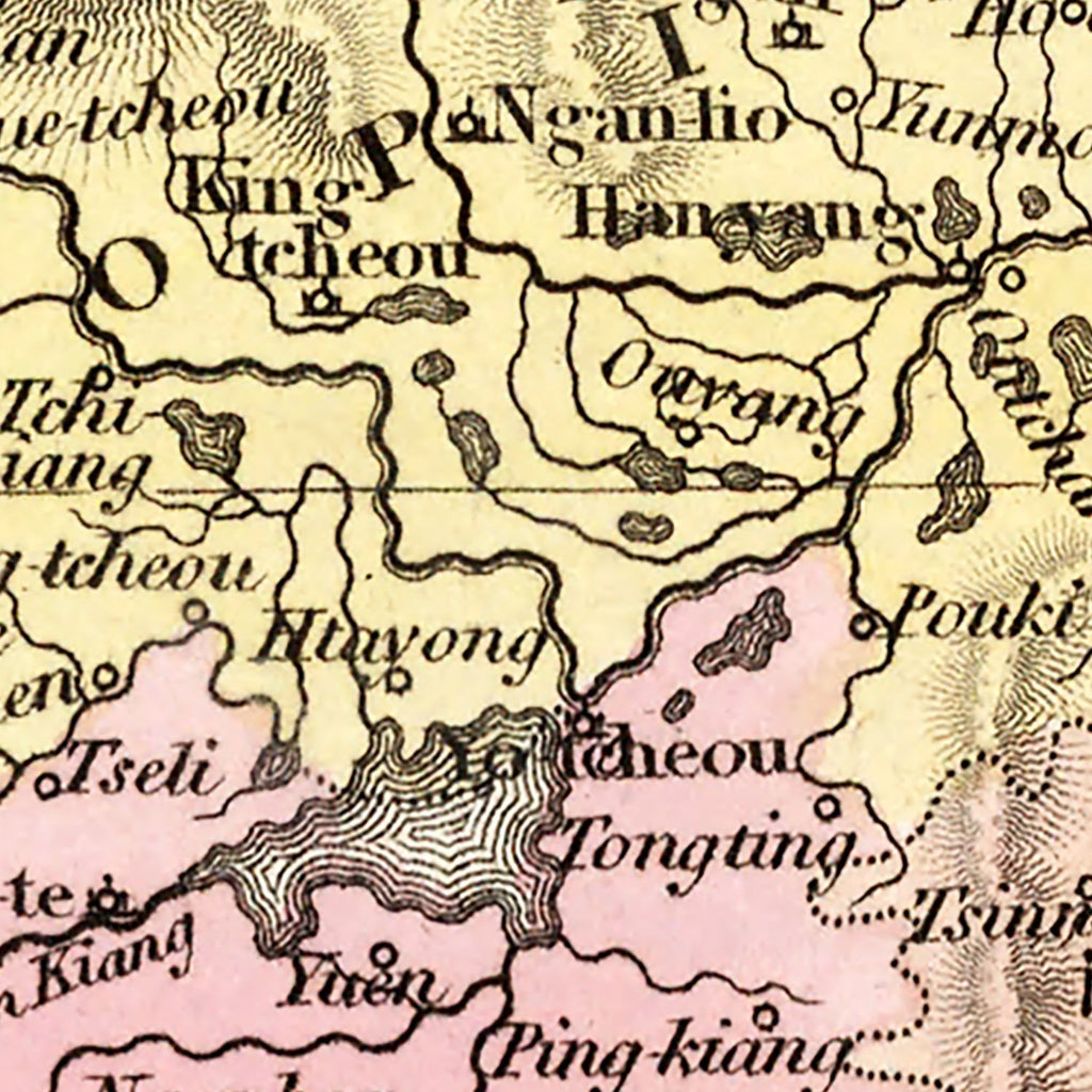 Vintage Map of China 1836