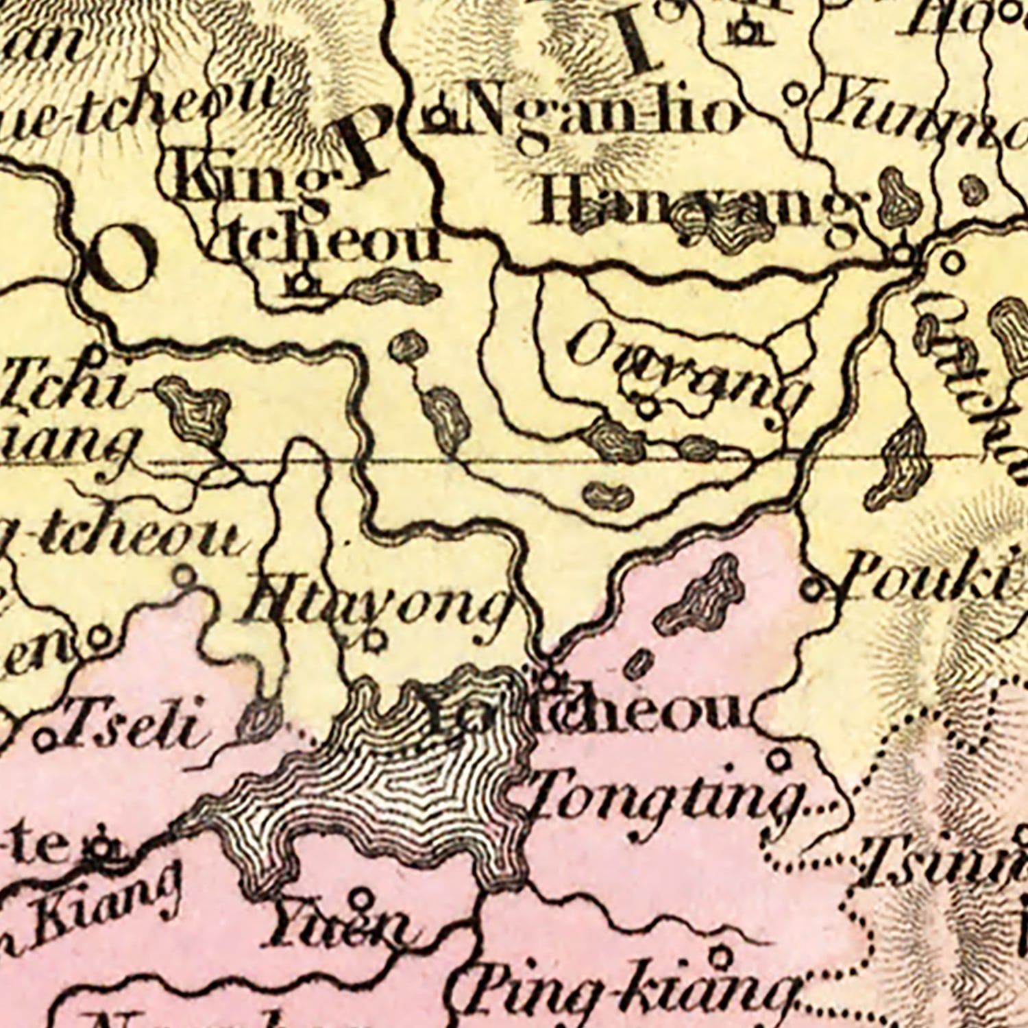 Vintage Map of China 1836