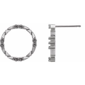 Platinum Geometric Earring Mounting